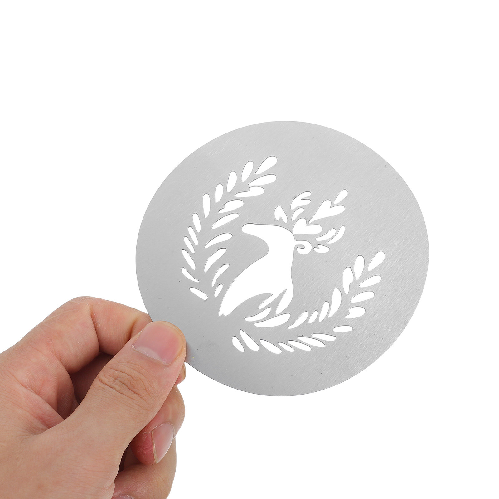 Coffee Stencil Art - 4 stuks premium roestvrijstalen koffiestencils latte
