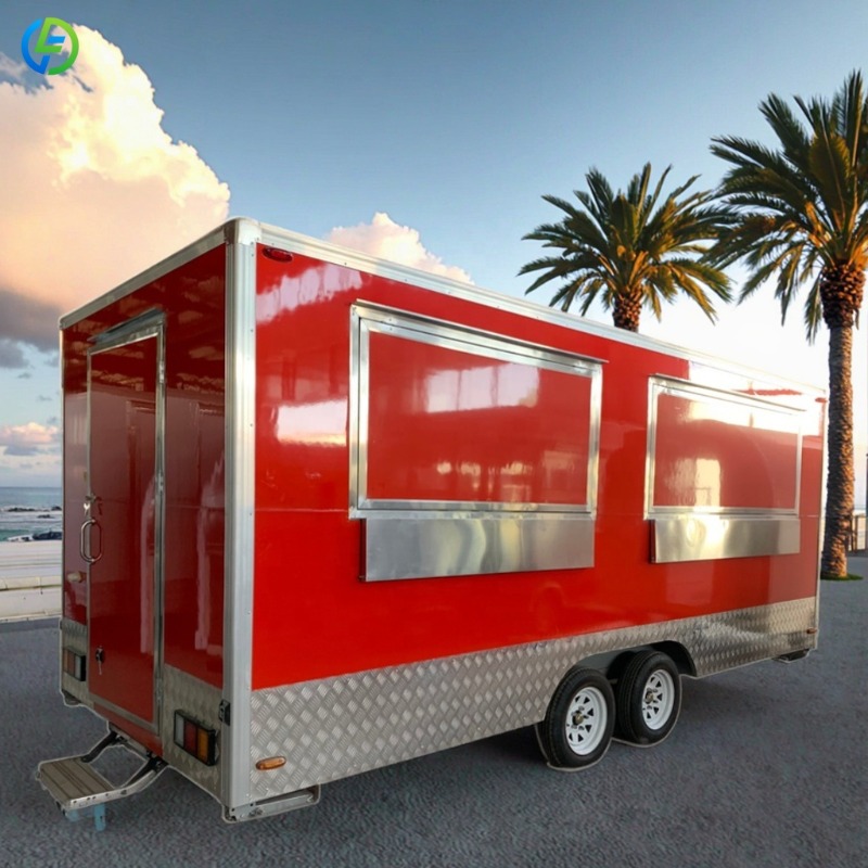 Coffee Tea Vendor - Op maat gemaakte mobiele foodtrailer, roestvrijstalen