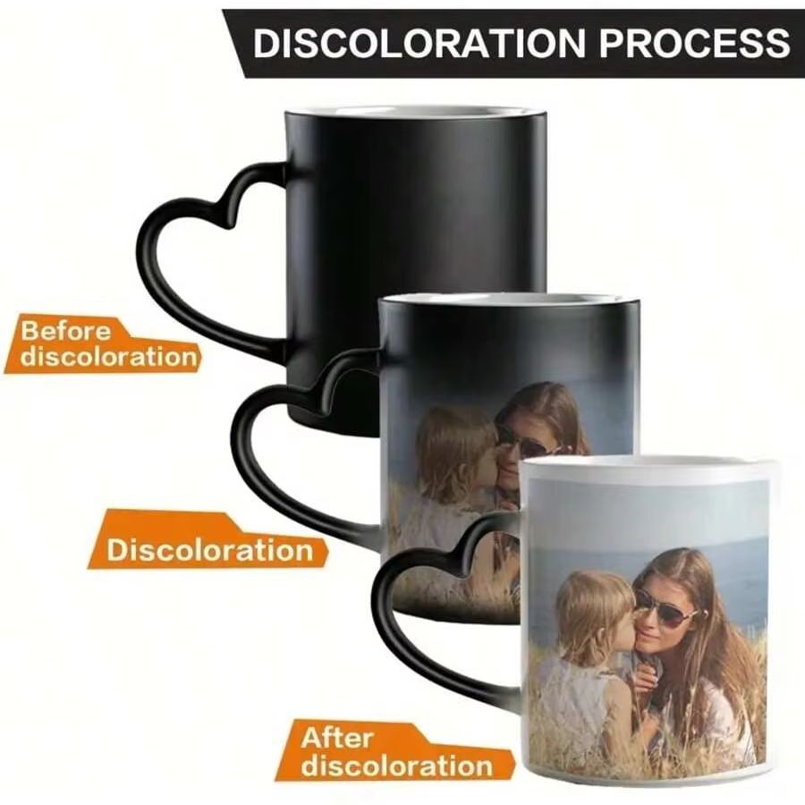 Coffee Tea Images - Aangepaste koffiekop met thermisch kleurveranderend displaybeeld