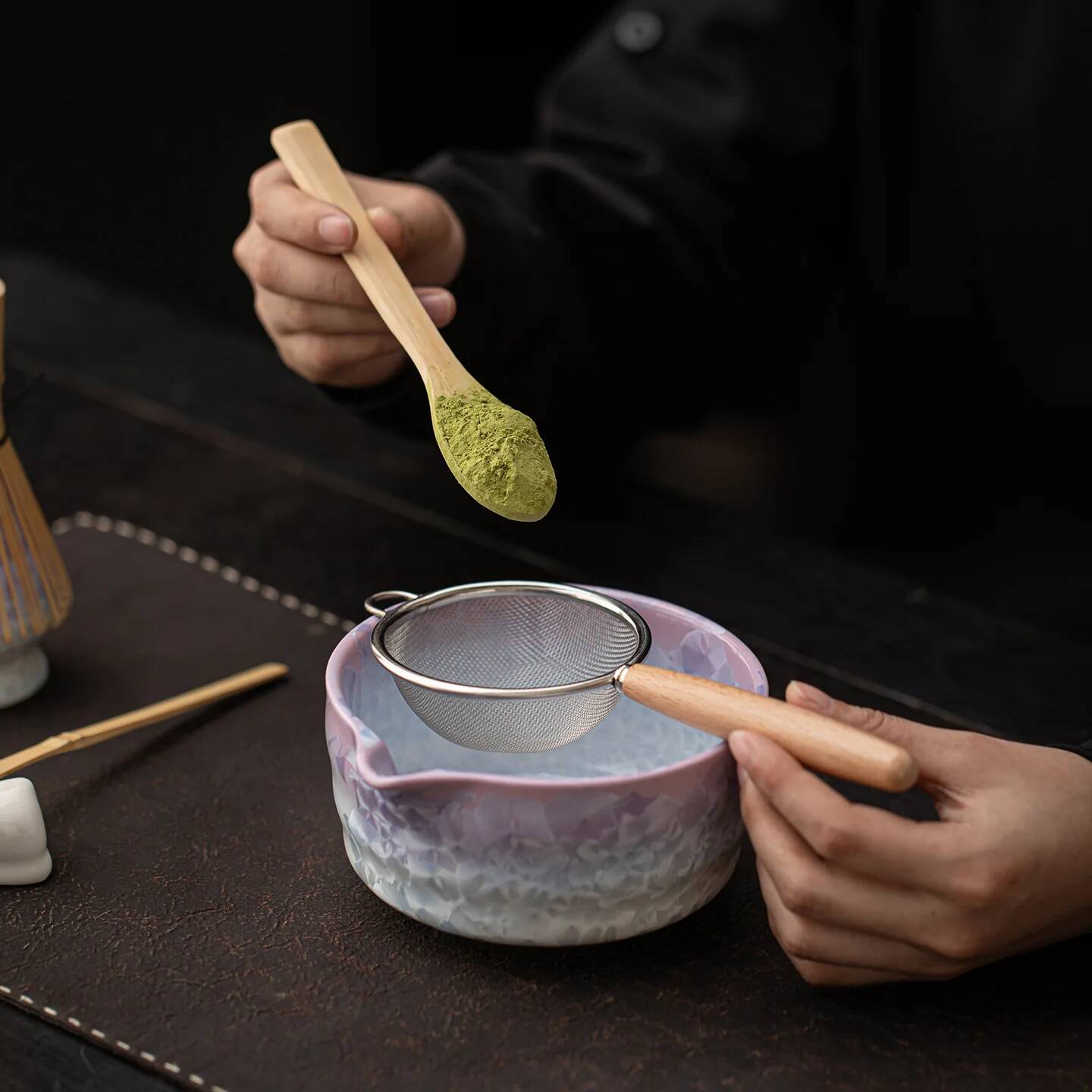 Matcha Whisk Set - 4/8-delige 2026 Nieuwe Kristalheldere IJs Bloem