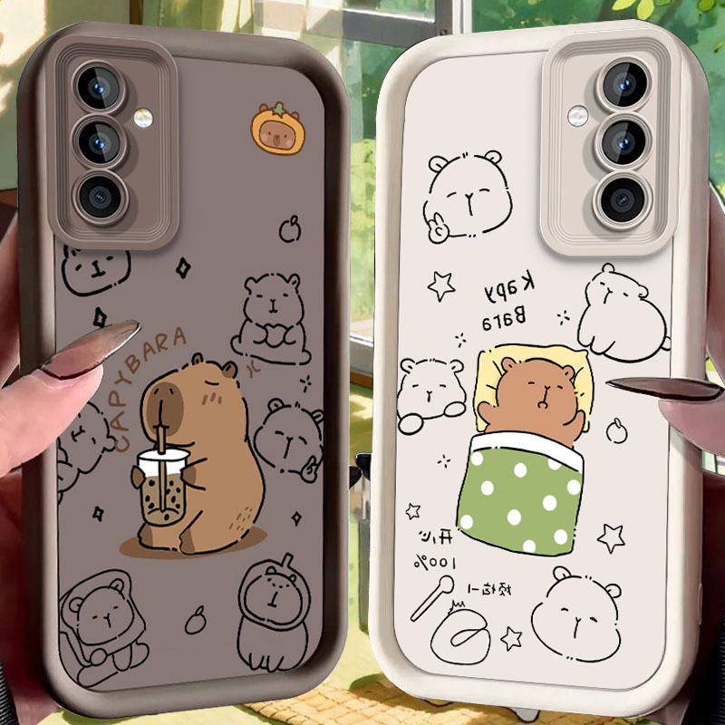 Coffee Plus Tea - Capybara Drinkende Bubble Tea Hoesje voor