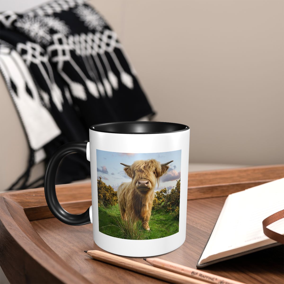 Young Tea Coffee - Young Highland Cow Mok Grappige keramische