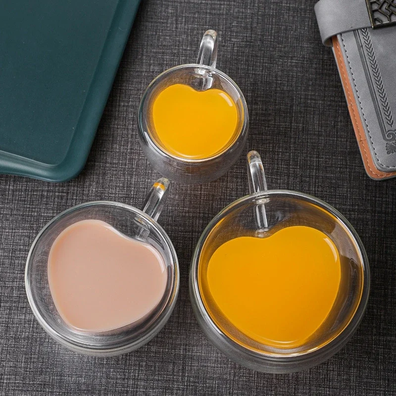 Coffee Tea Vodka - 1Pcs Hartvormige Glas Koffie Wijn Drinkbeker