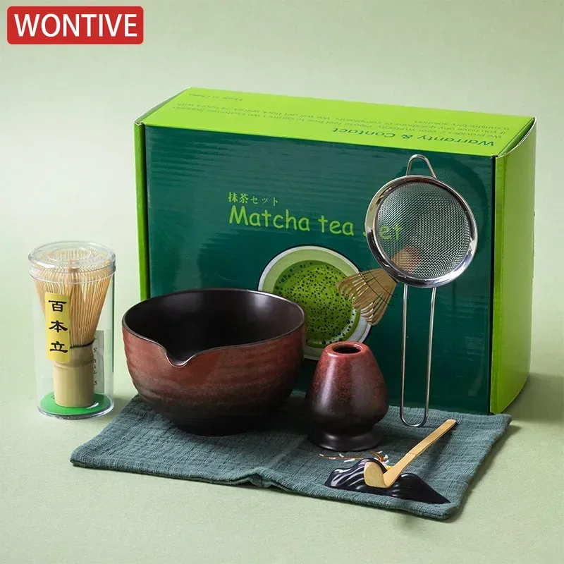Matcha Whisk Set - 1-7 stuks Japanse Matcha-maakset Bamboe Matcha-borstel