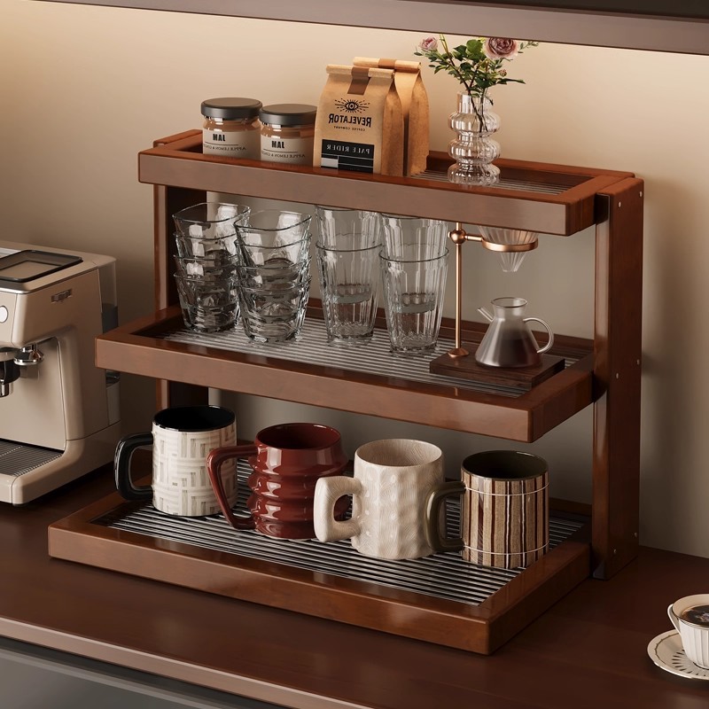 Coffee Tea Place - Bureaublad bekerhouder, plank, eettafel, bekeropbergrek, meerlaags