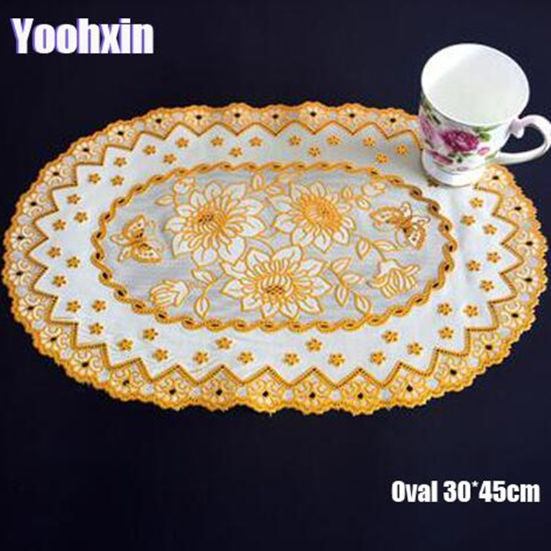 Coffee Tea Place - HOT Ovale Kant PVC Goud Plastic