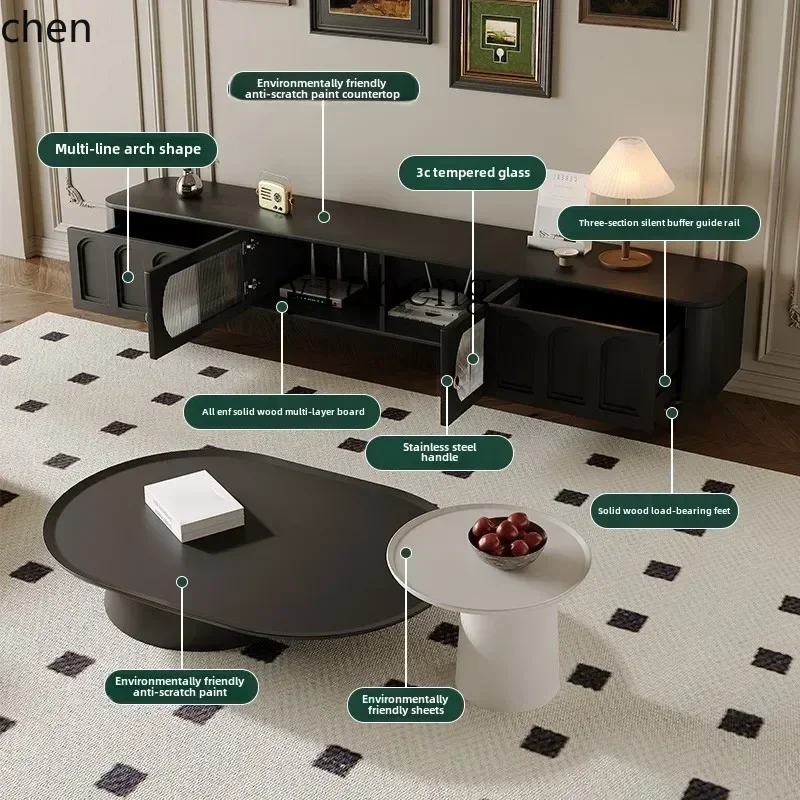 Coffee & Tea Haus - i5.15 retro tv-kast salontafelcombinatie moderne eenvoudige