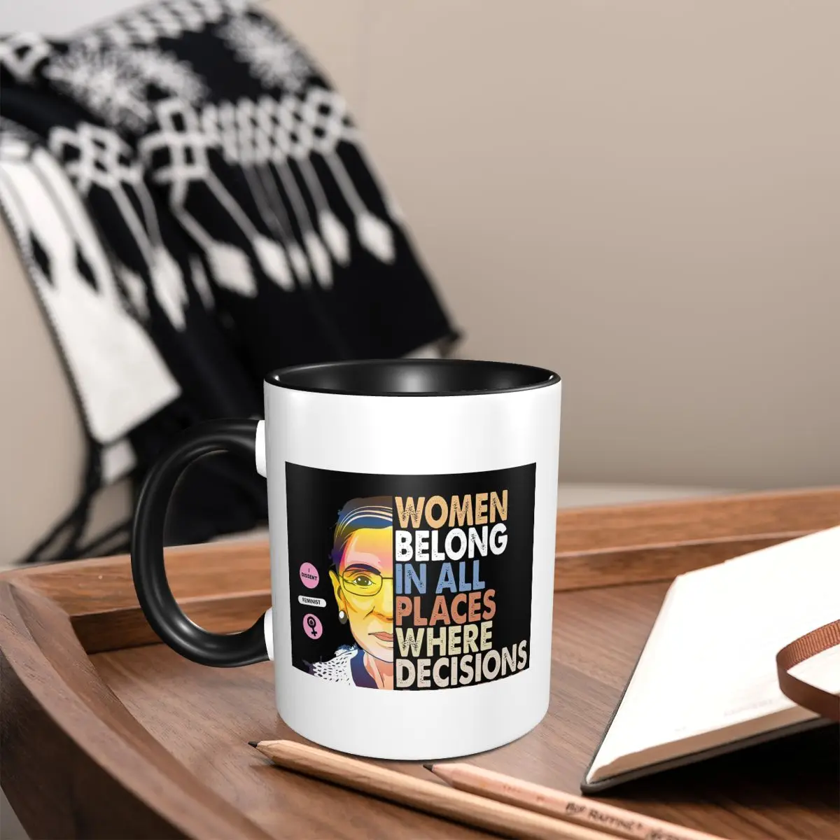 Coffee Tea Place - RBG Ruth Bader Ginsburg Vrouwen horen