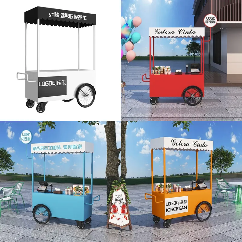 Coffee Tea Vendor - Mobiele Voedselkar Snackkar Straatverkoperskraam voor Koffie,