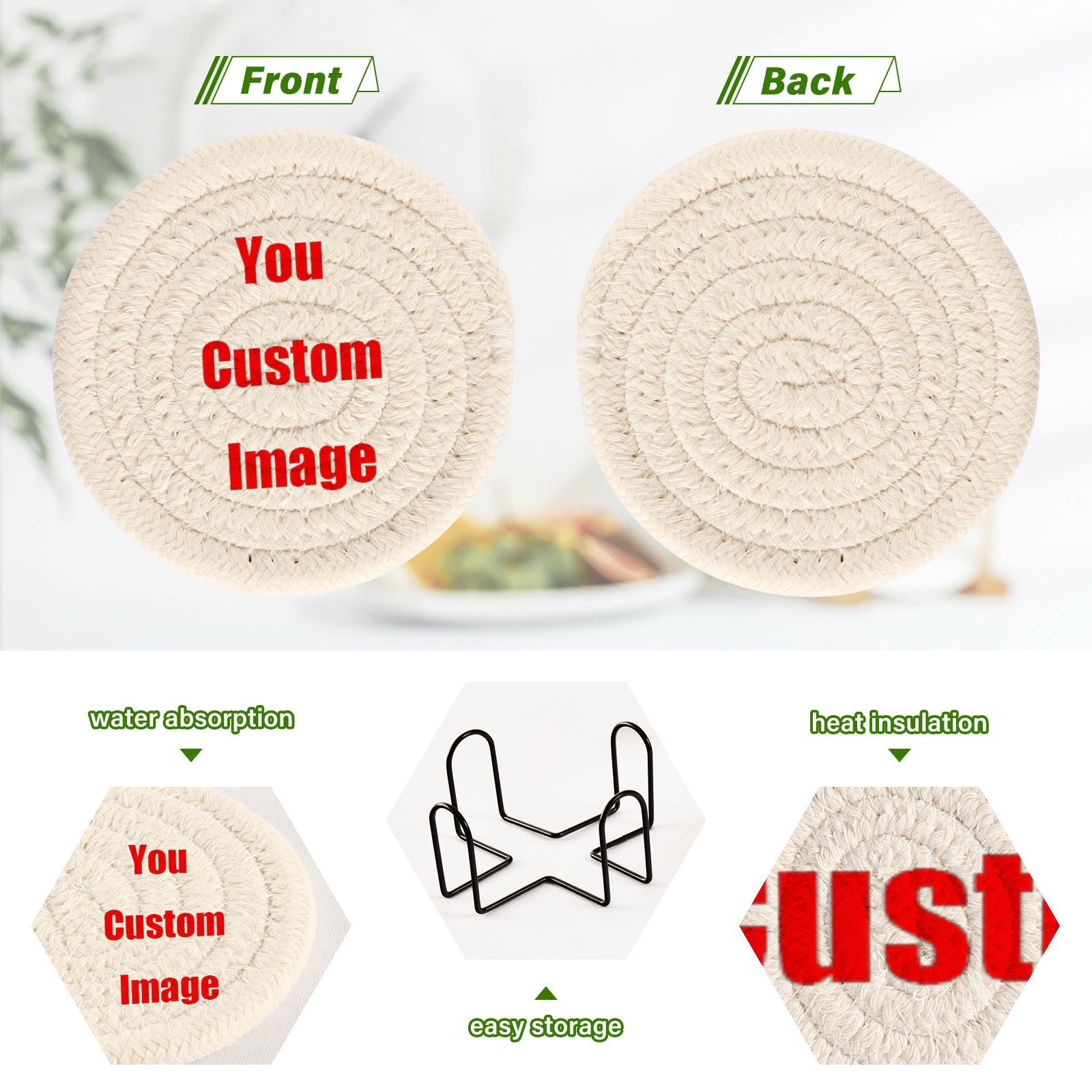 6 Stuks Cup Onderzetters Voor  - Coffee Tea Images recensie en prijs