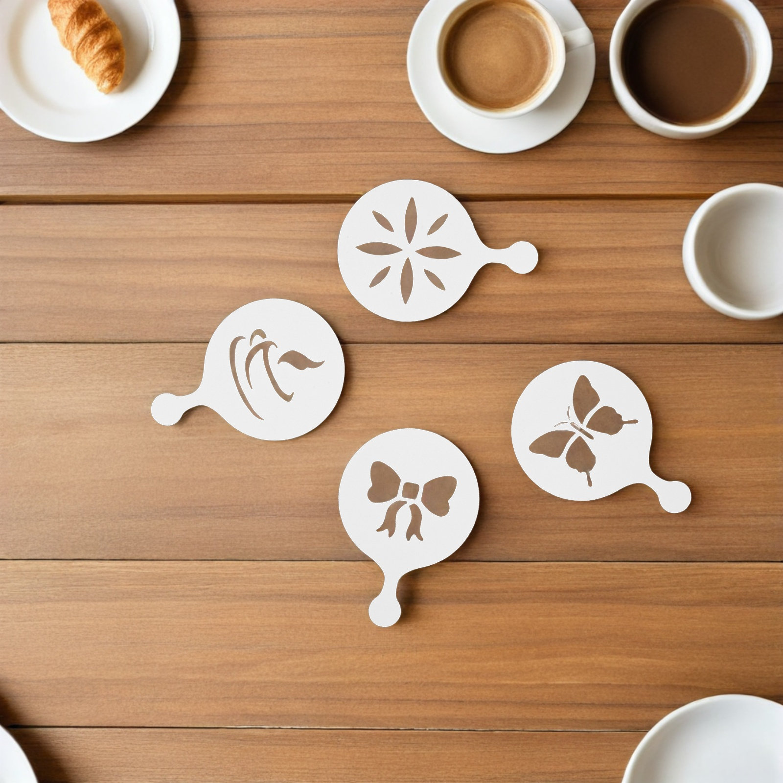 8 stuks koffie latte art stenc - Coffee Stencil Art recensie en prijs