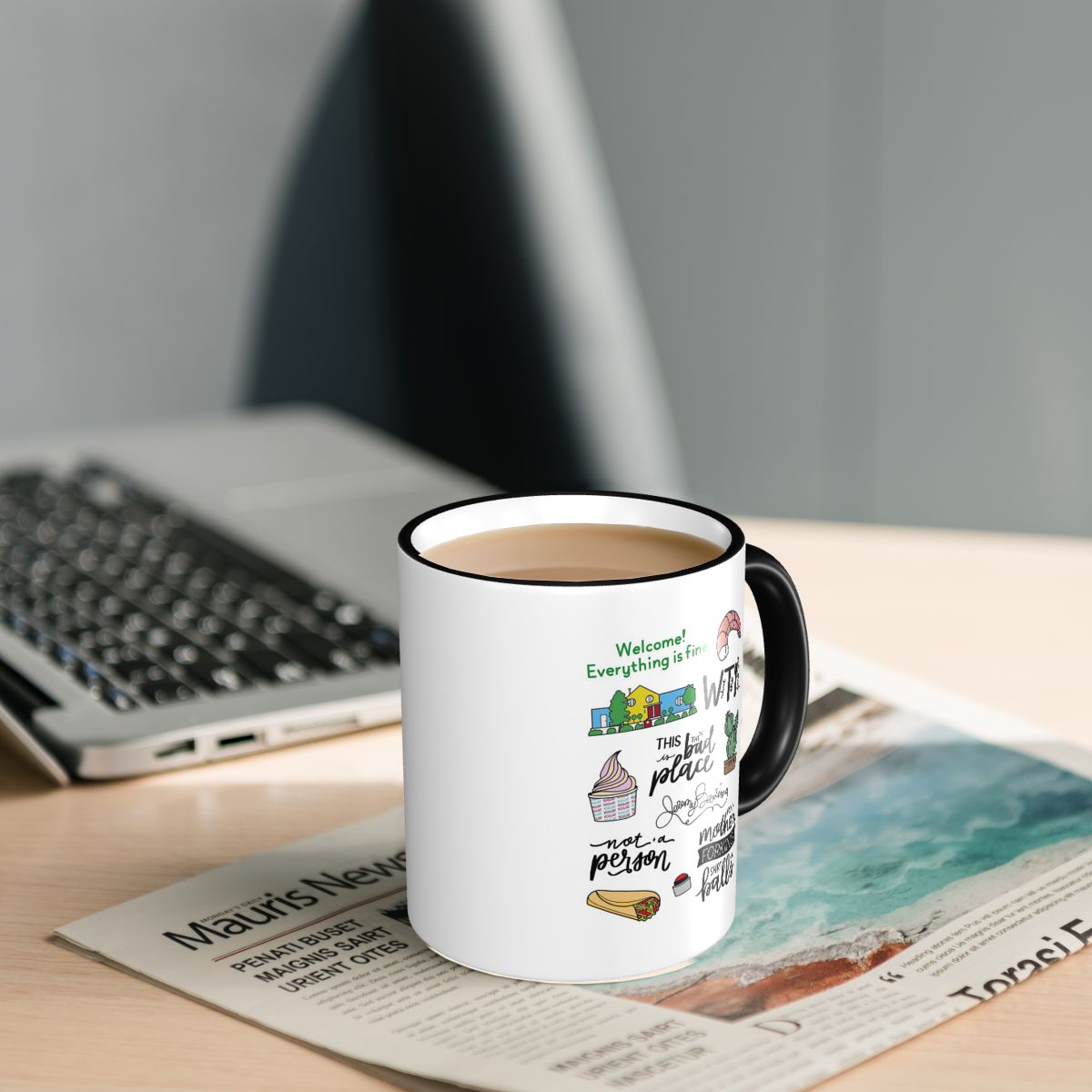 The Good Place TV Show Art Mok - Coffee Tea Place recensie en prijs