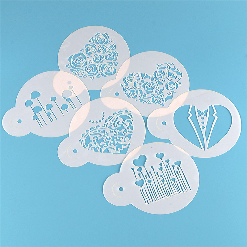 Aomily 6 stks/set Valentijnsda - Coffee Stencil Art recensie en prijs