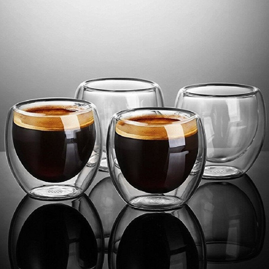 Dubbelwandige glazen koffiemok - Coffee Tea Set Up recensie en prijs