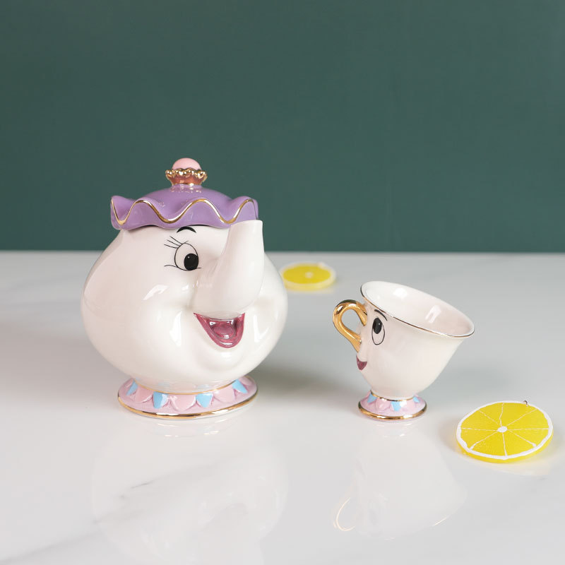 Hete theepot cartoon Belle en  - Coffee Tea Set Up recensie en prijs