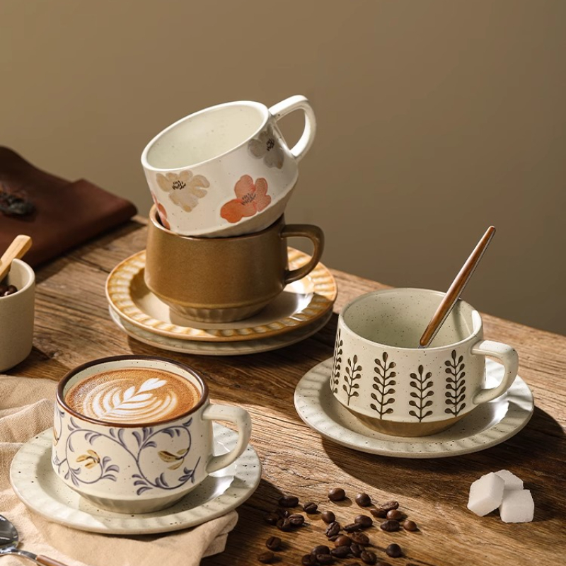 Retro keramische beker grof aa - Coffee Tea Set Up recensie en prijs