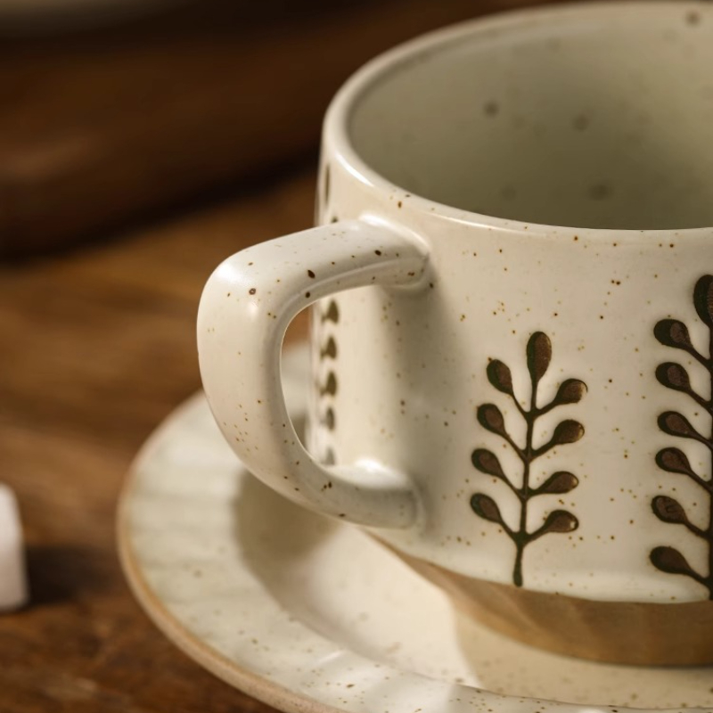 Retro keramische beker grof aa - Coffee Tea Set Up recensie en prijs