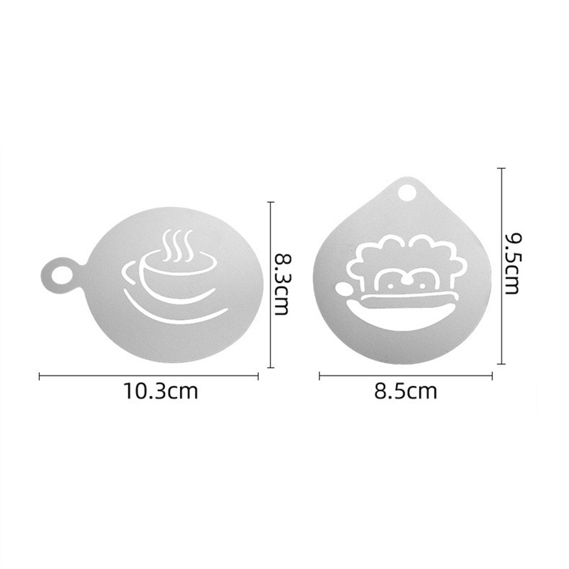 12 stuks roestvrij staal cafe  - Coffee Stencil Art recensie en prijs