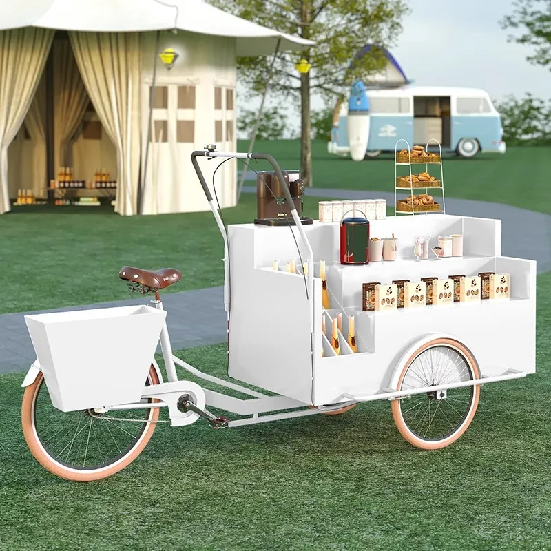 Mobiele driewielige displaysta - Coffee Tea Vendor recensie en prijs