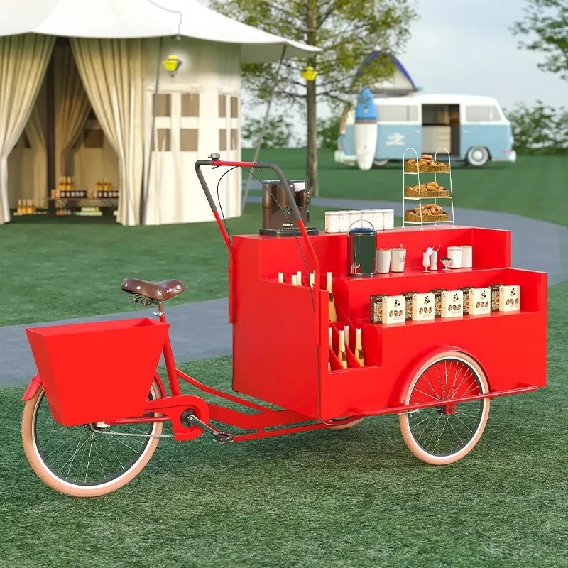 Mobiele driewielige displaysta - Coffee Tea Vendor recensie en prijs