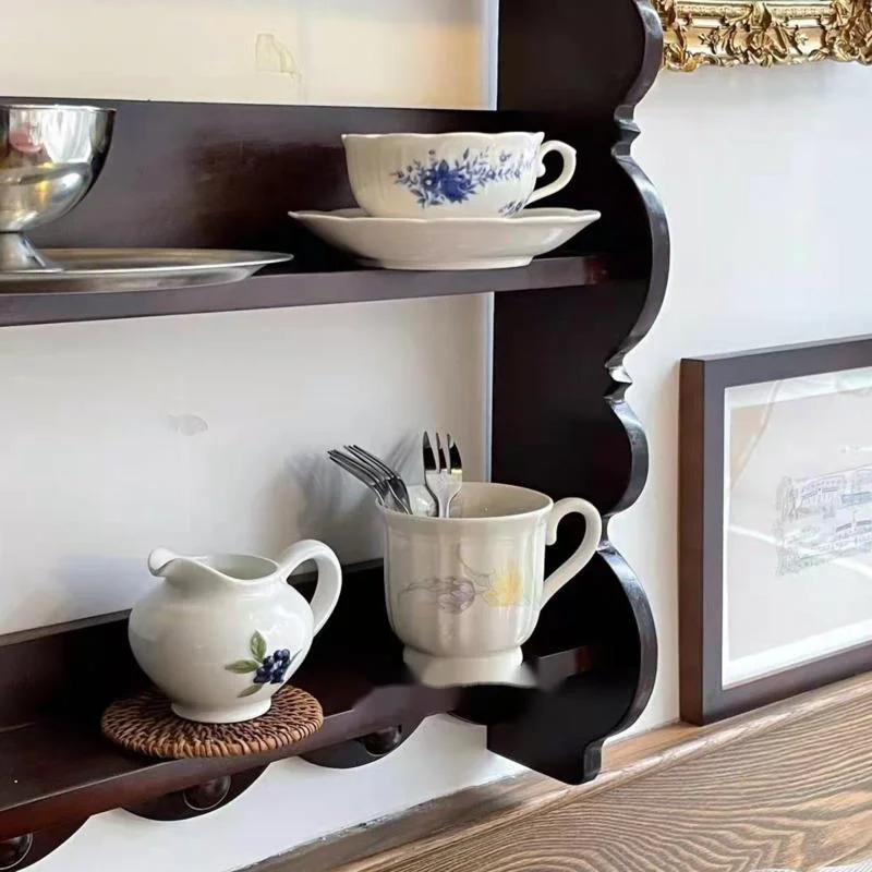 Retro massief houten wandplank - Coffee Tea Images recensie en prijs