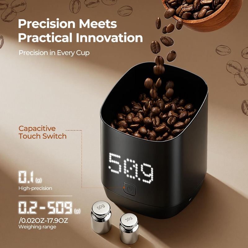 Slimme koffieweegbeker Elektro - Coffee Bean Scale recensie en prijs