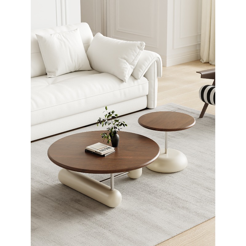 Ronde massief houten salontafe - Young Tea Coffee recensie en prijs