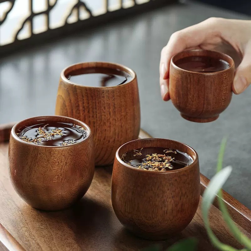 Houten Grote Buik Cups Japan S - Coffee Plus Tea recensie en prijs