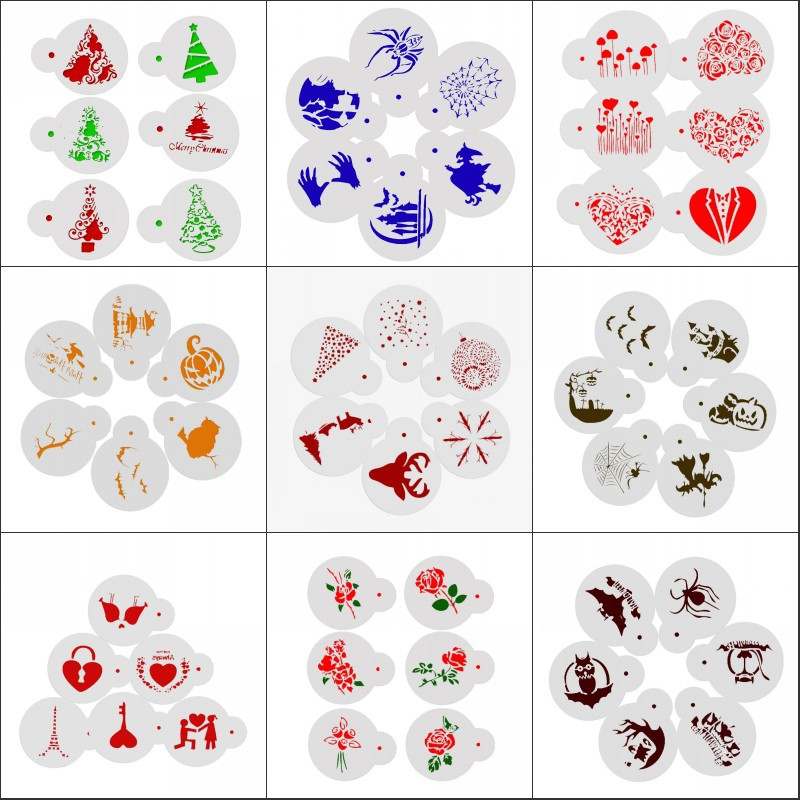 Aomily 6 stks/set Speciale Div - Coffee Stencil Art recensie en prijs