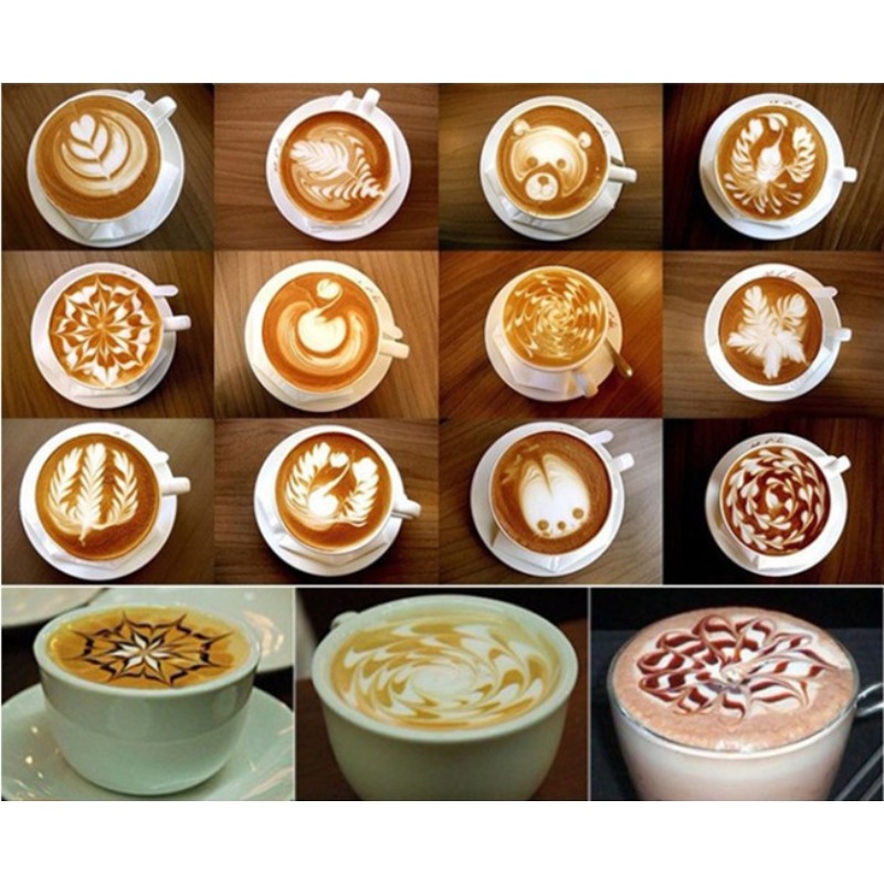 16 stuks koffie kunst stencils - Coffee Stencil Art recensie en prijs